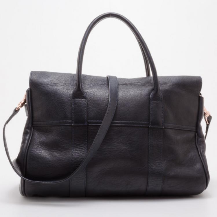 مملوكة مسبقًا Mulberry Black Heritage Baywater with Rose Gold Hardware