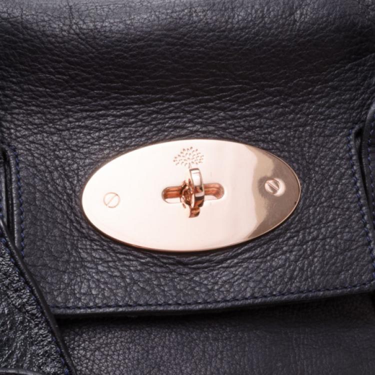 مملوكة مسبقًا Mulberry Black Heritage Baywater with Rose Gold Hardware
