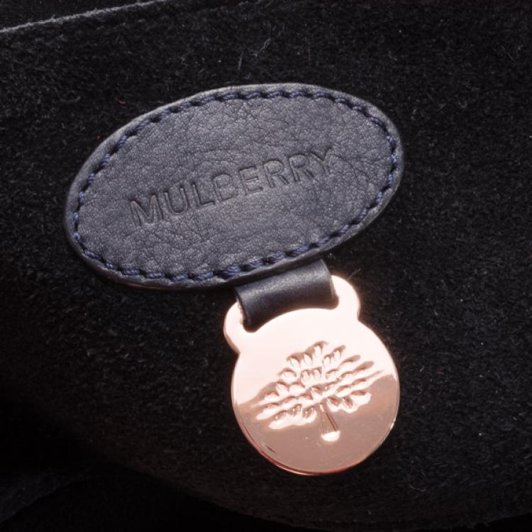 مملوكة مسبقًا Mulberry Black Heritage Baywater with Rose Gold Hardware