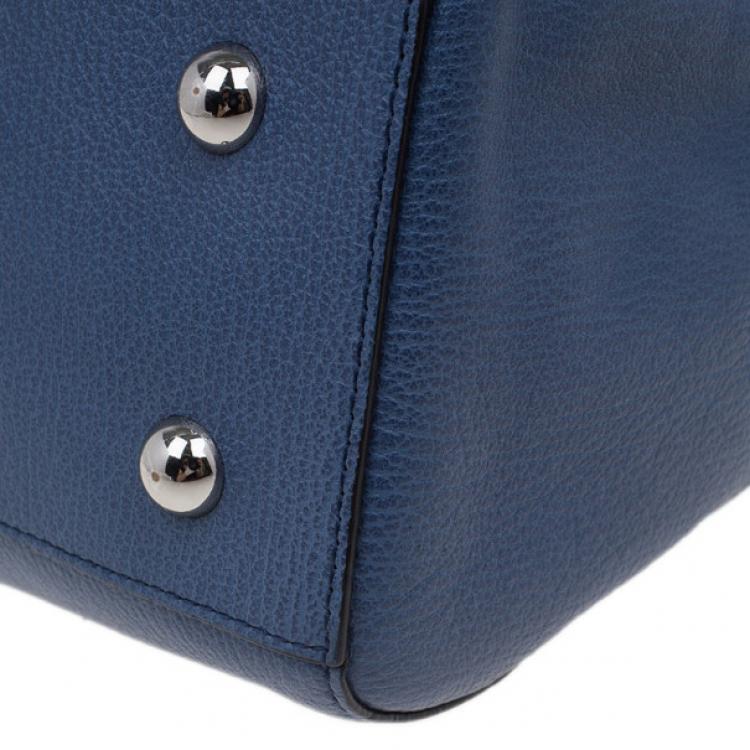 Pre Owned Mulberry Blue Leather Small Del Rey Satchel