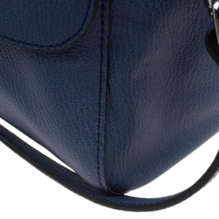 Pre Owned Mulberry Blue Leather Small Del Rey Satchel