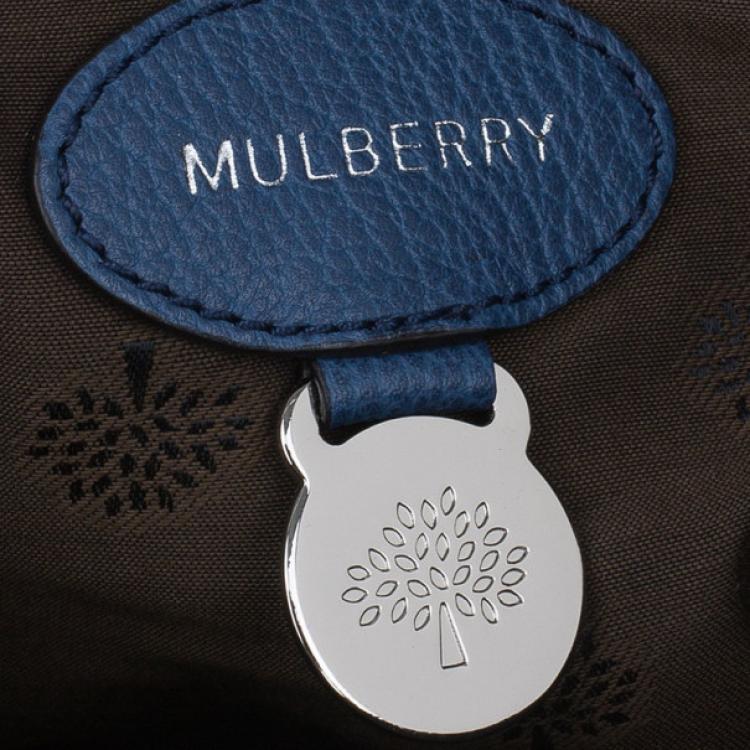 Pre Owned Mulberry Blue Leather Small Del Rey Satchel
