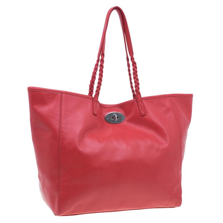 Pre Owned Mulberry Red Nappa Leather Medium Dorset Tote 