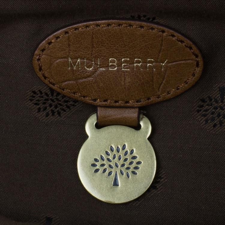 Pre Owned Mulberry Cognac Leather Ted Convertible Messenger Bag