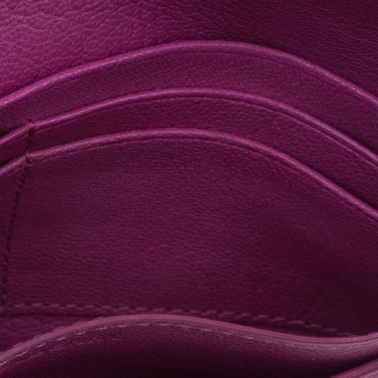 Pre Owned Mulberry Purple Leather Envelope Wallet