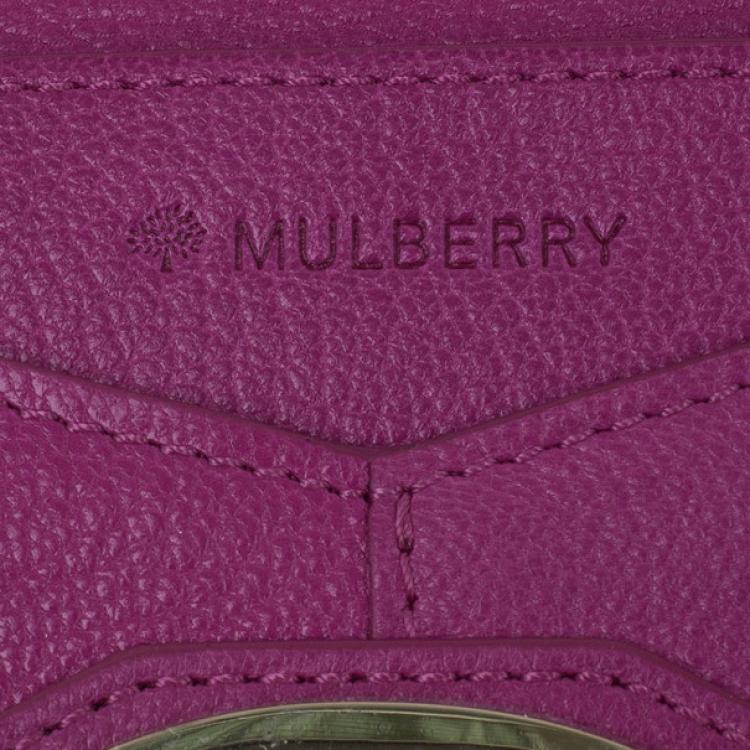 Pre Owned Mulberry Purple Leather Envelope Wallet