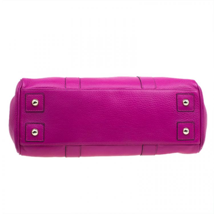 Pre Owned Mulberry Pink Pebbled Leather Bayswater Satchel