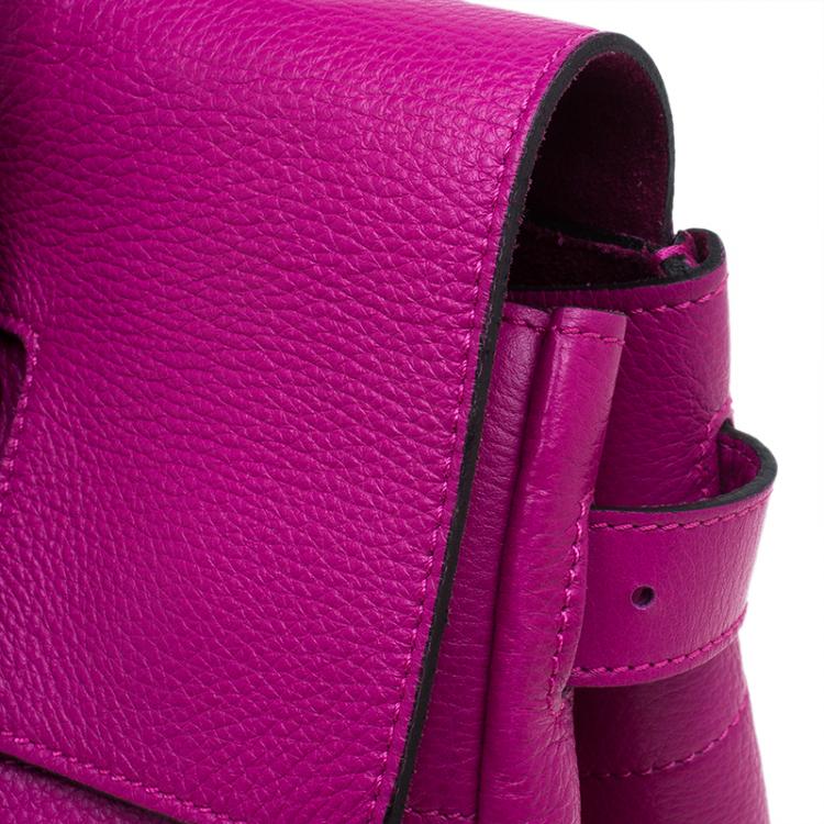Pre Owned Mulberry Pink Pebbled Leather Bayswater Satchel