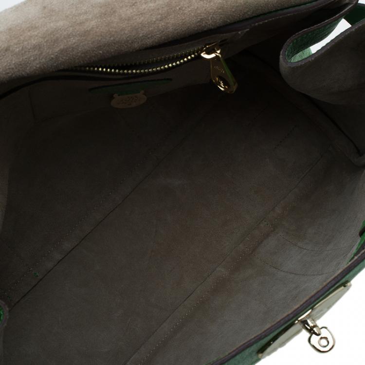 Pre Owned Mulberry Green Leather Bayswater Satchel