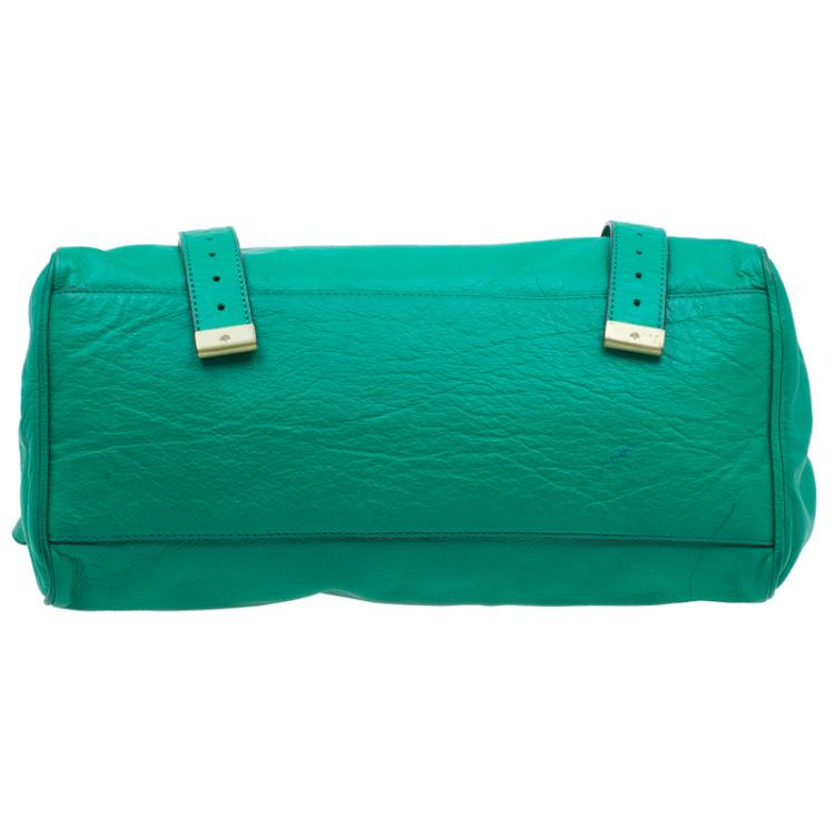 Pre Owned Mulberry Green Leather Alexa Shoulder Bag