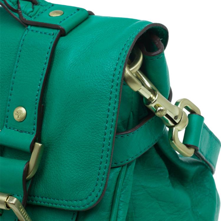 Pre Owned Mulberry Green Leather Alexa Shoulder Bag