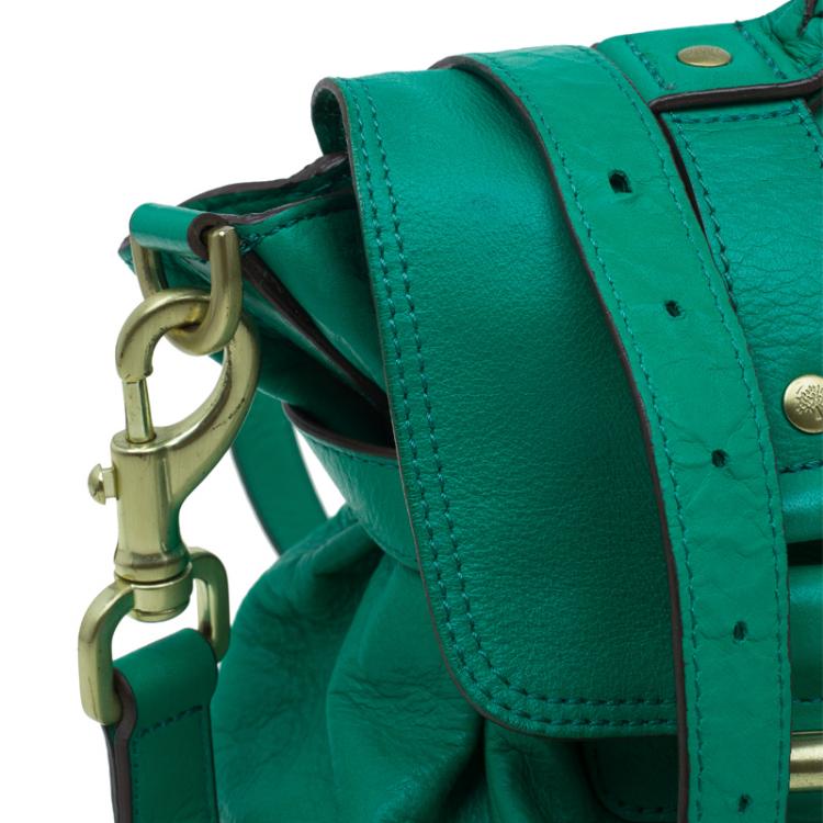 Pre Owned Mulberry Green Leather Alexa Shoulder Bag