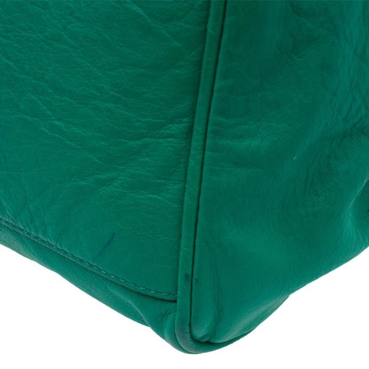 Pre Owned Mulberry Green Leather Alexa Shoulder Bag