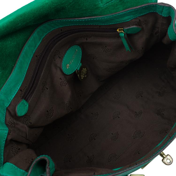 Pre Owned Mulberry Green Leather Alexa Shoulder Bag