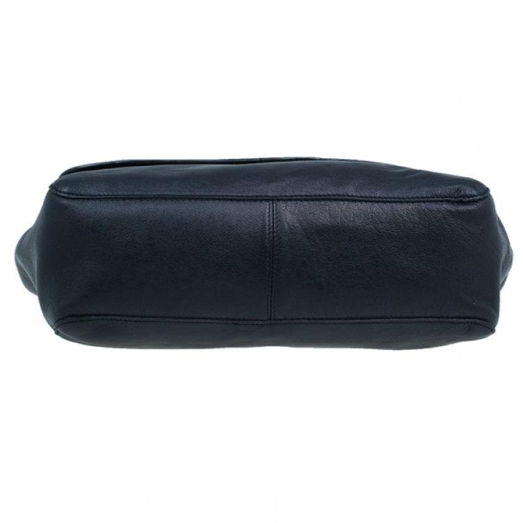 Pre Owned Mulberry Black Glossy Leather Lily Shoulder Bag