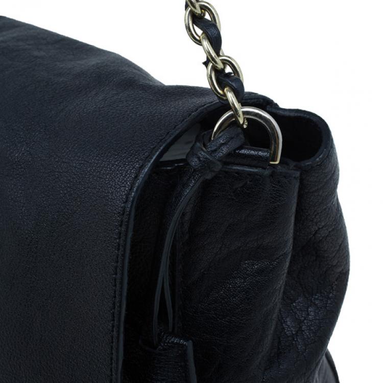 Pre Owned Mulberry Black Glossy Leather Lily Shoulder Bag