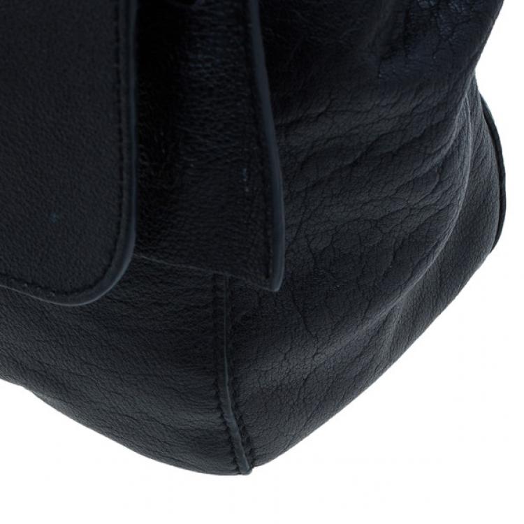 Pre Owned Mulberry Black Glossy Leather Lily Shoulder Bag