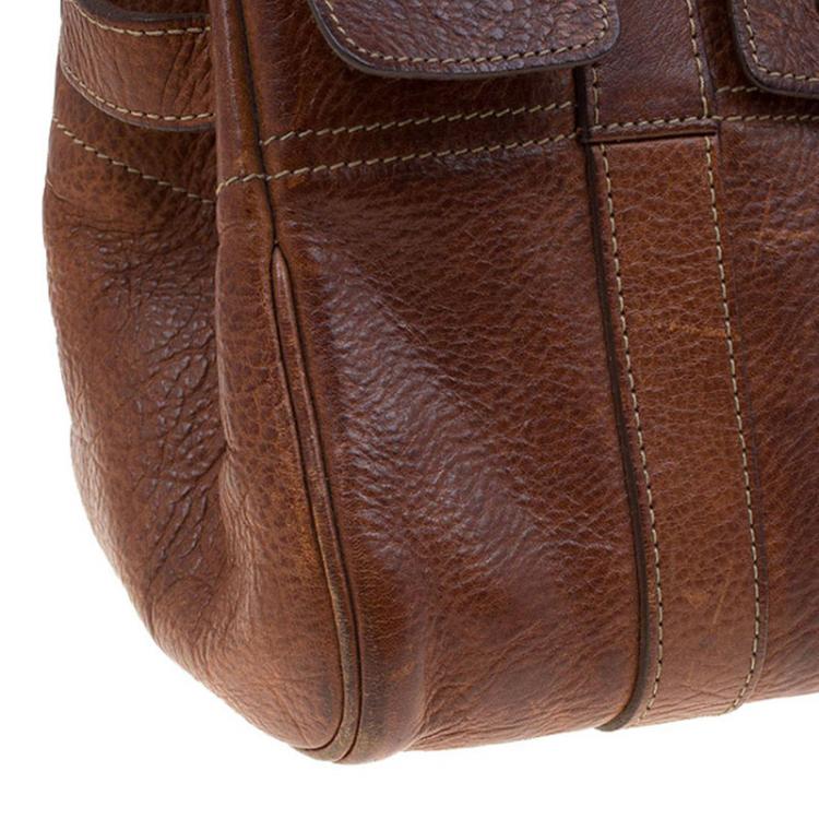 Pre Owned Mulberry Brown Leather Small Bayswater Satchel