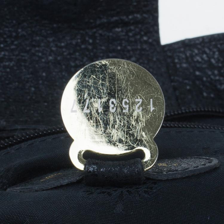 Pre Owned Mulberry Black Leather Front Flap Pocket Braided Tassel Strap Shoulder Bag