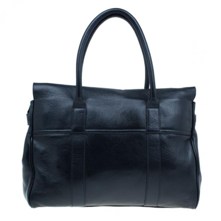Pre Owned Mulberry Black Leather Bayswater Tote
