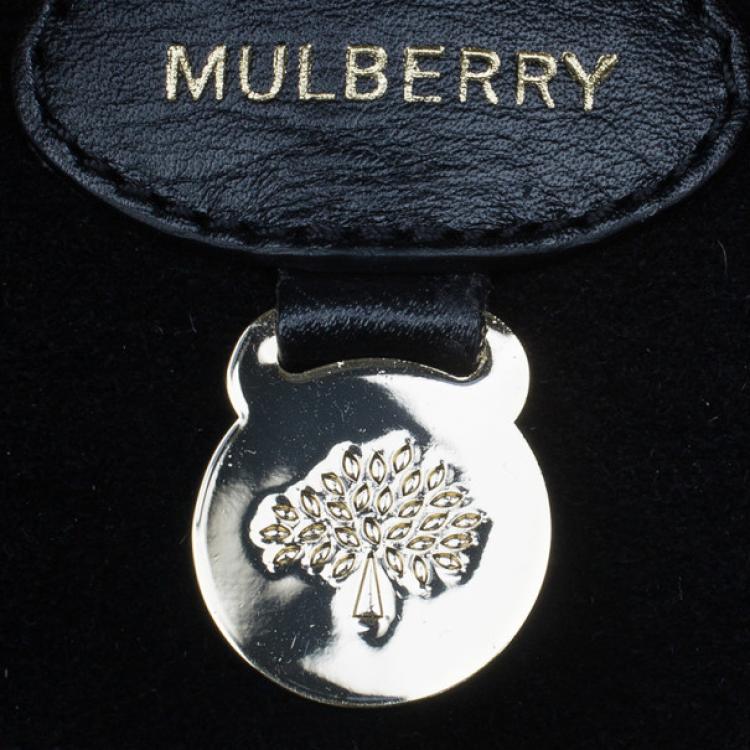 Pre Owned Mulberry Black Leather Bayswater Tote