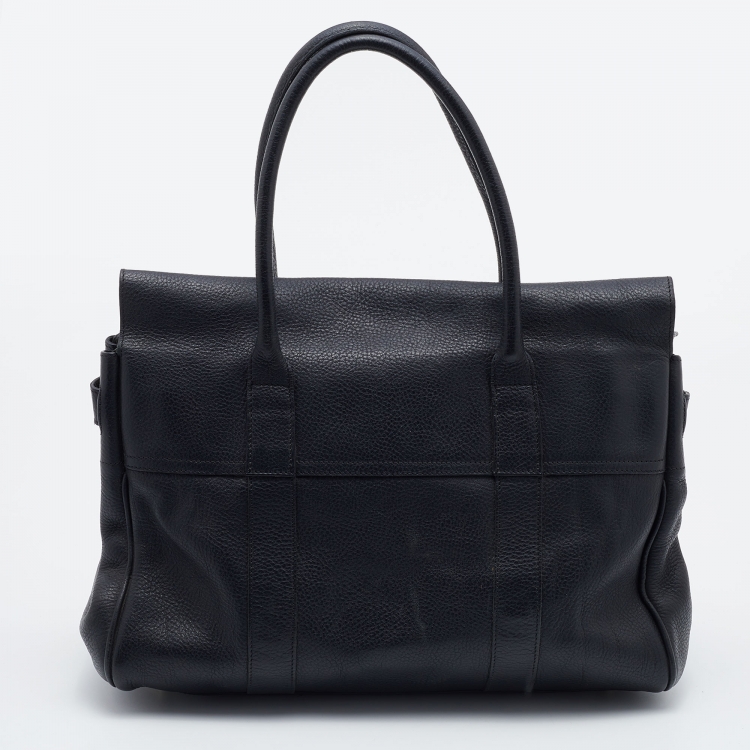 Pre Owned Mulberry Black Leather Bayswater Satchel
