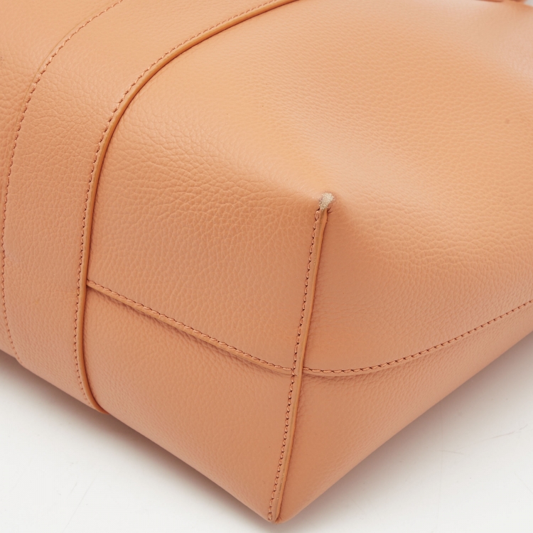 Pre Owned Mulberry Orange Leather Small Bayswater Tote