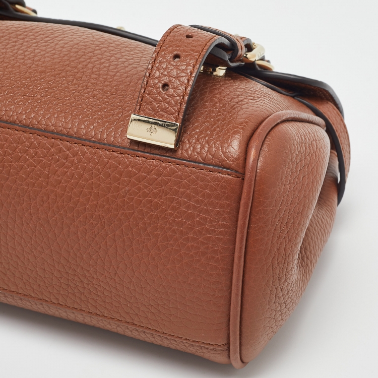 Pre Owned Mulberry Tan Leather Mini Alexa Satchel