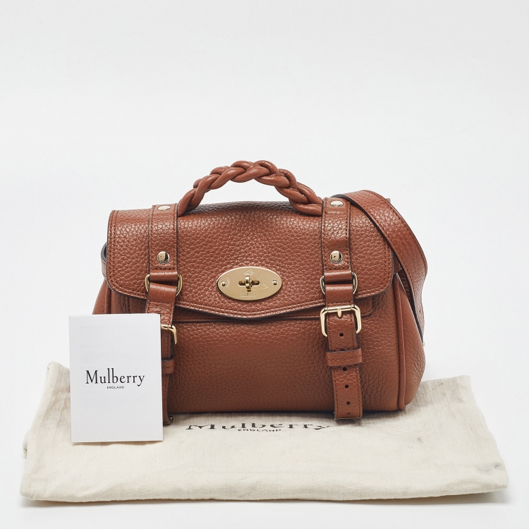 Pre Owned Mulberry Tan Leather Mini Alexa Satchel