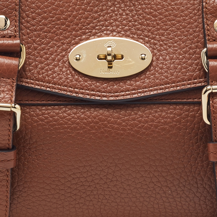 Pre Owned Mulberry Tan Leather Mini Alexa Satchel