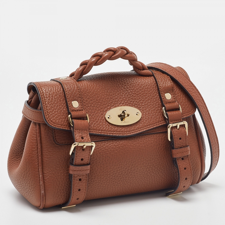 Pre Owned Mulberry Tan Leather Mini Alexa Satchel