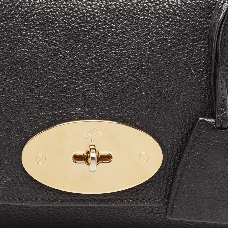 Pre Owned Mulberry Black Leather Small Lily Flap Shoulder Bag