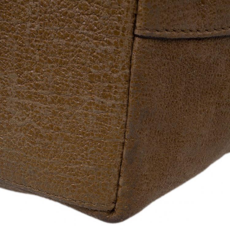 Pre Owned Mulberry Brown Sparkle Leather Medium Edie Crossbody