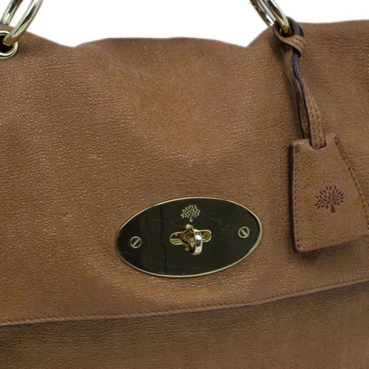 Pre Owned Mulberry Brown Sparkle Leather Medium Edie Crossbody