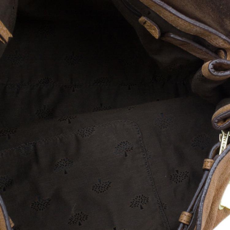 Pre Owned Mulberry Brown Sparkle Leather Medium Edie Crossbody