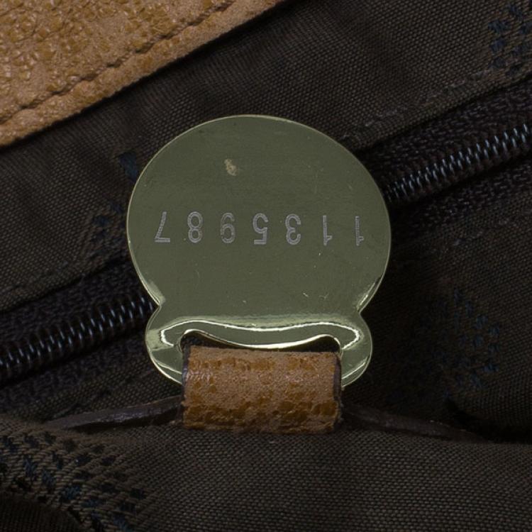 Pre Owned Mulberry Brown Sparkle Leather Medium Edie Crossbody