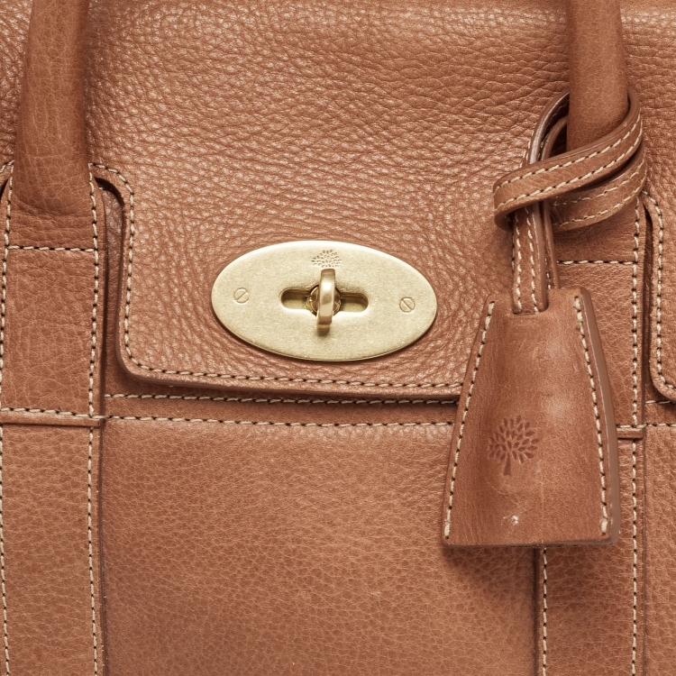 Pre Owned Mulberry Brown Leather Small Bayswater Satchel