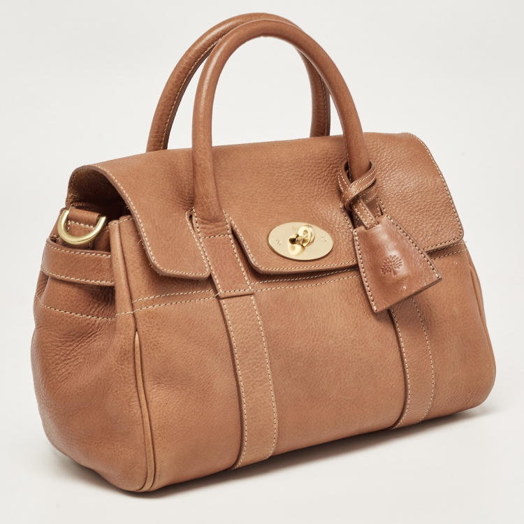 Pre Owned Mulberry Brown Leather Small Bayswater Satchel