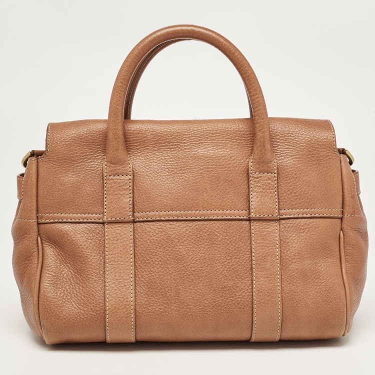 Pre Owned Mulberry Brown Leather Small Bayswater Satchel