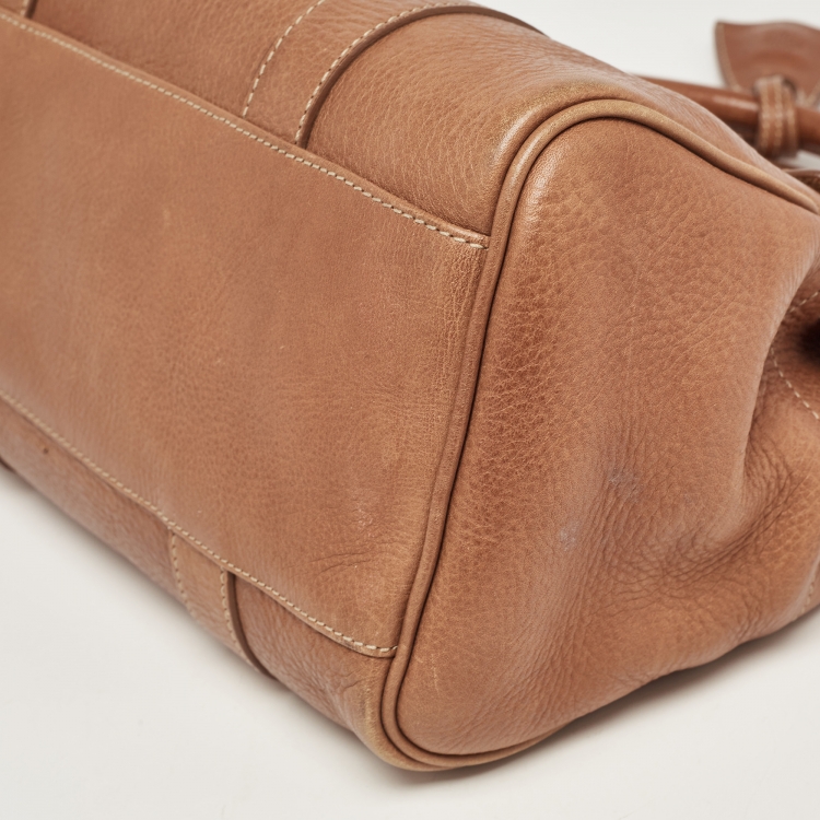 Pre Owned Mulberry Brown Leather Small Bayswater Satchel