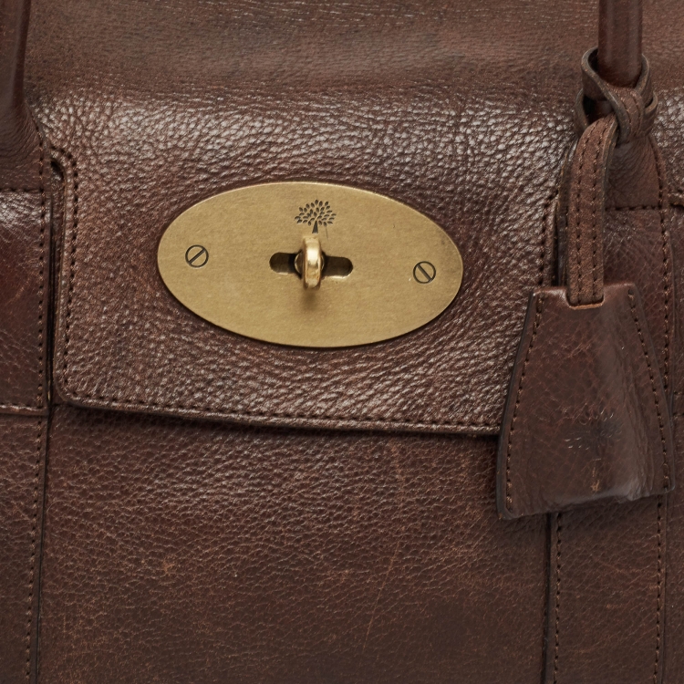 Pre Owned Mulberry Dark Brown Leather Bayswater Satchel