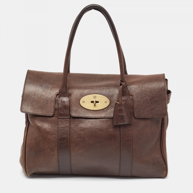 Pre Owned Mulberry Dark Brown Leather Bayswater Satchel