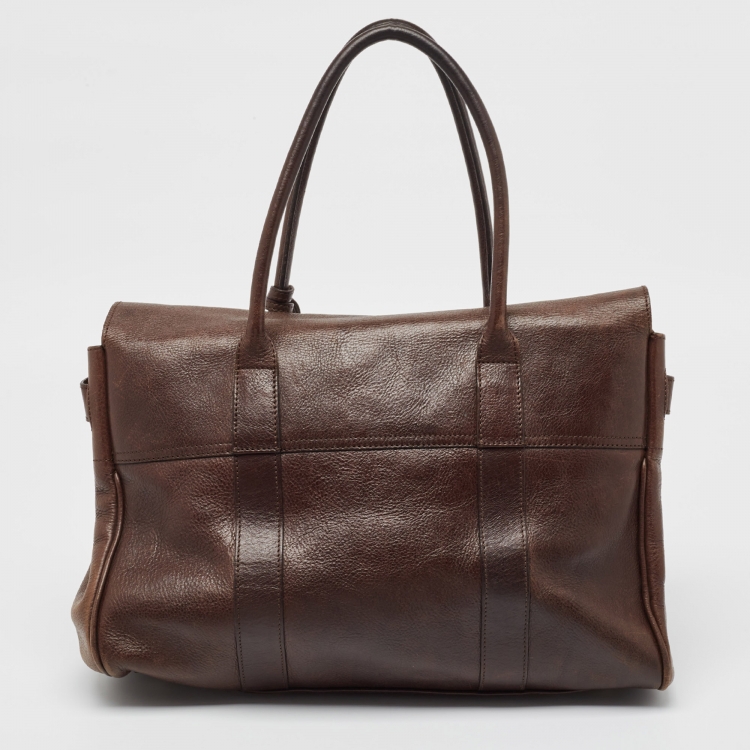 Pre Owned Mulberry Dark Brown Leather Bayswater Satchel