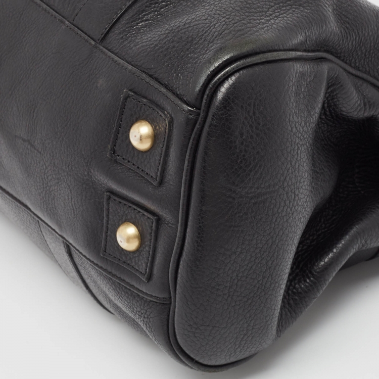 مملوكة مسبقًا Mulberry Black Leather Bayswater Satchel