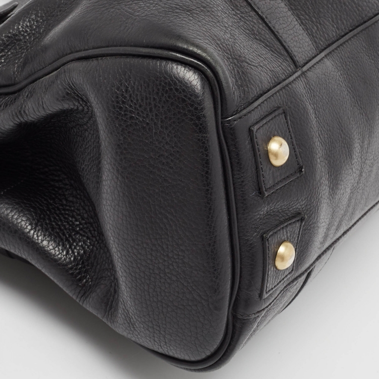 مملوكة مسبقًا Mulberry Black Leather Bayswater Satchel