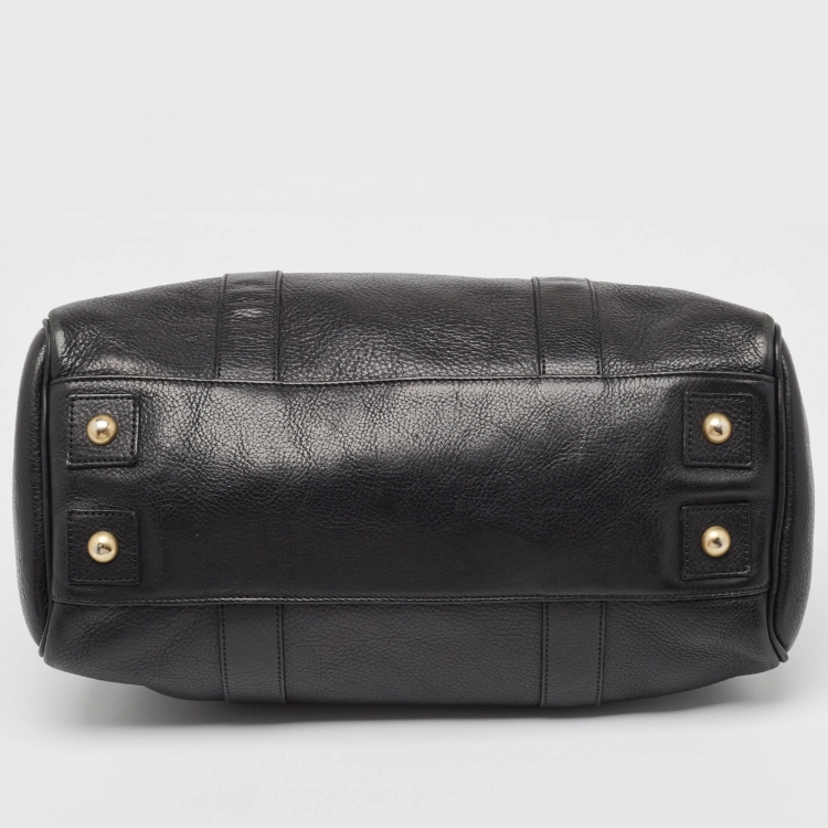 مملوكة مسبقًا Mulberry Black Leather Bayswater Satchel