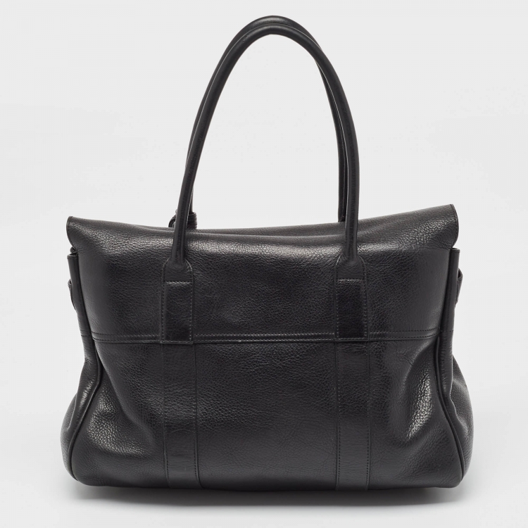 مملوكة مسبقًا Mulberry Black Leather Bayswater Satchel
