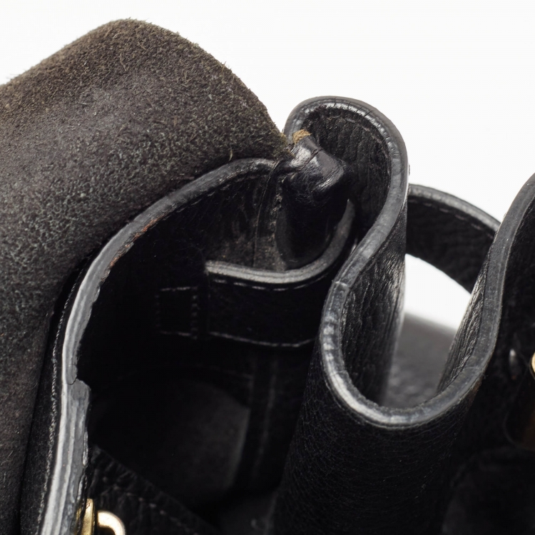 مملوكة مسبقًا Mulberry Black Leather Bayswater Satchel