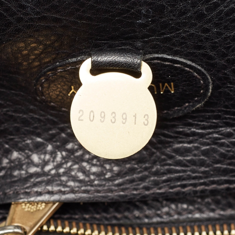 مملوكة مسبقًا Mulberry Black Leather Bayswater Satchel
