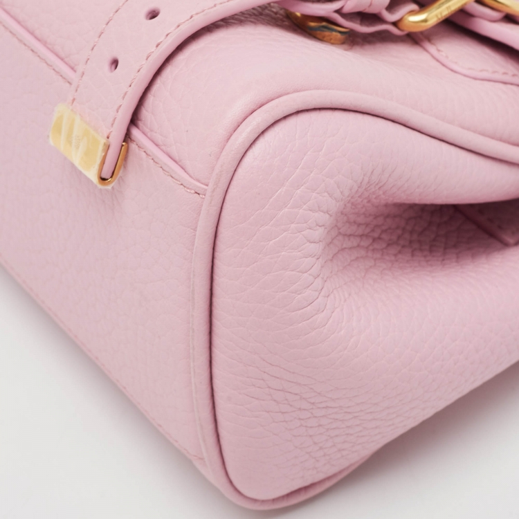 Pre Owned Mulberry Light Pink Leather Mini Alexa Top Handle Bag
